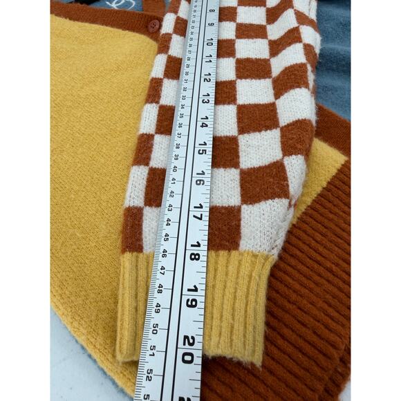 Vans Off The Wall Dusk Downer Checkered Cardigan Sweater Button Woman’s Size XS - Picture 11 of 11